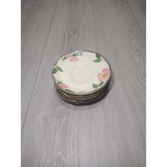 Desert Rose (USA Backstamp) by Franciscan - Set of 5 - 5 3/4 in. Saucers - Picture 7 of 7